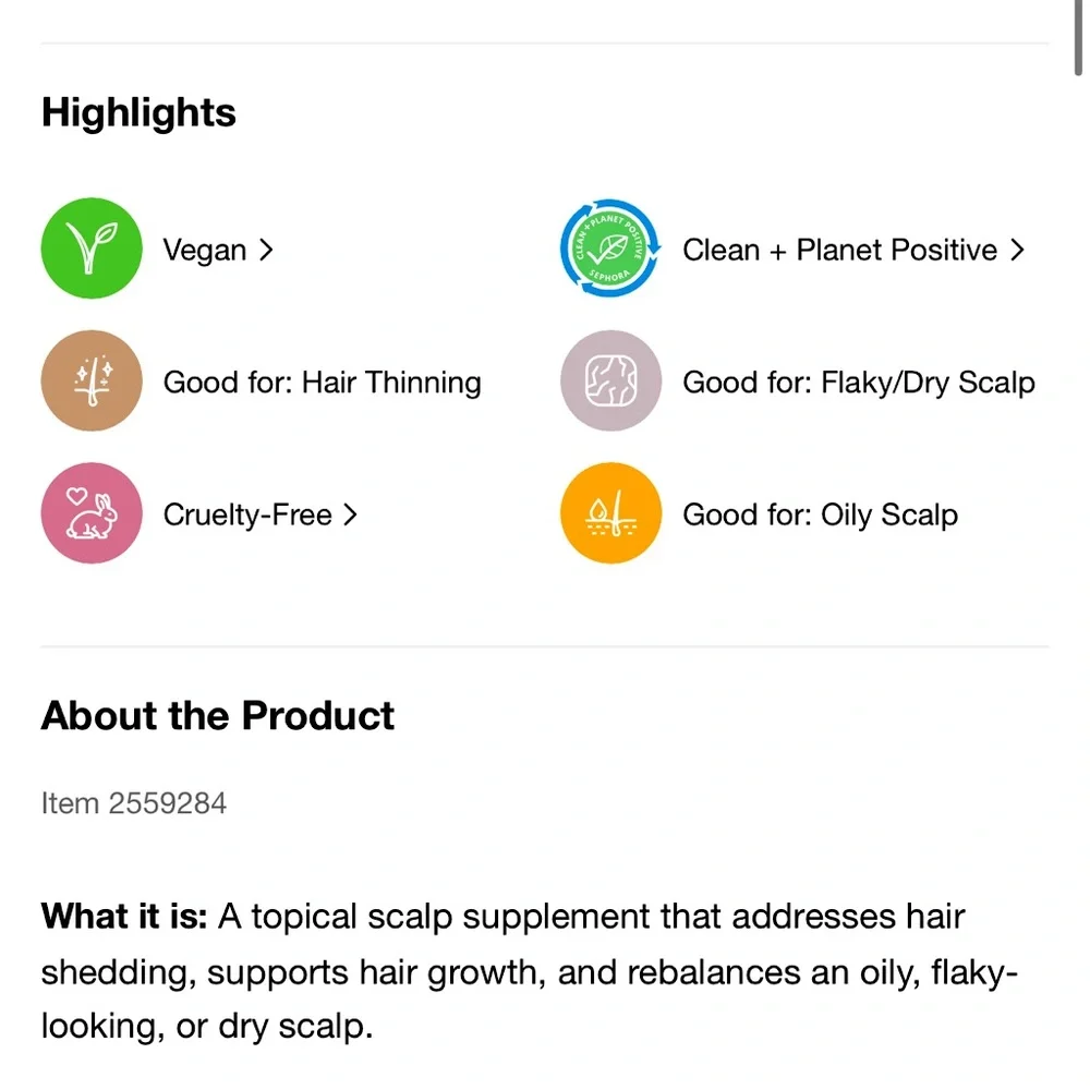 THE NUE COMPANY SUPA THICK SCALP SERUM THINNING HAIR LINE THICKER FULLER HAIR